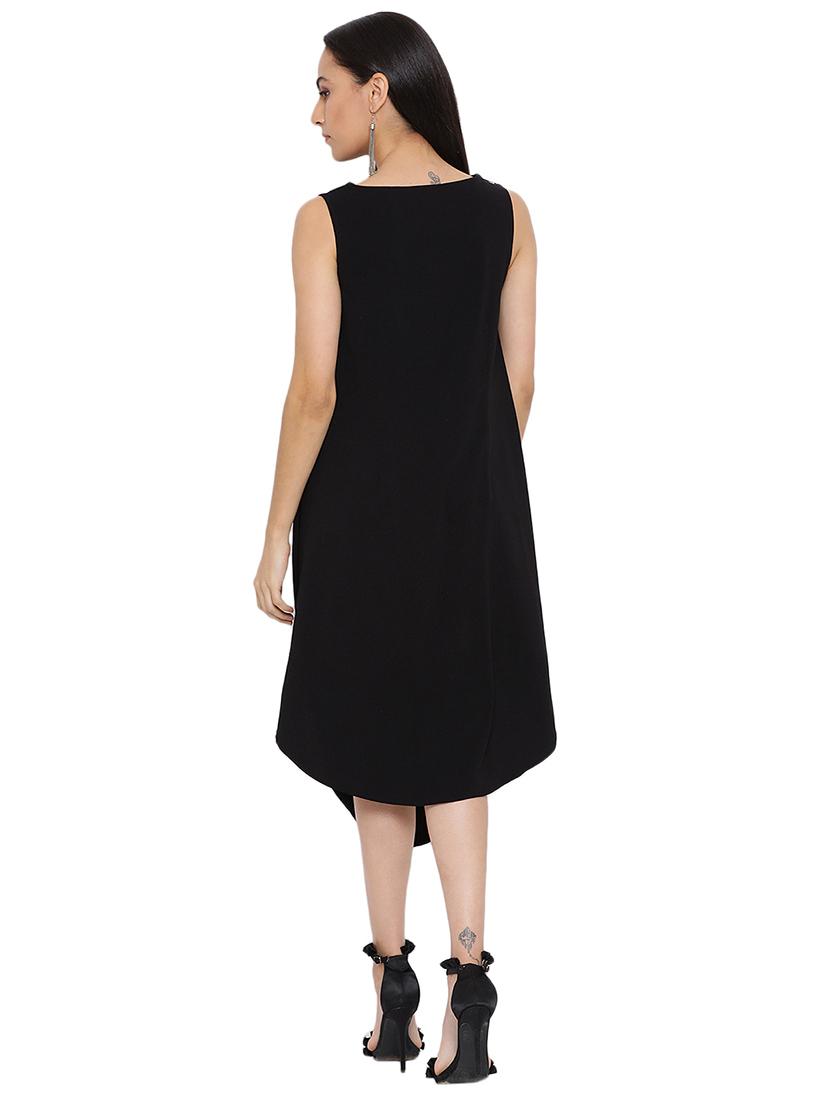 cowl hem solid shift dress - 17843649 - Standard Image - 2