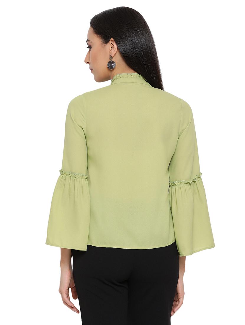 bell sleeved solid top - 17843651 - Standard Image - 2