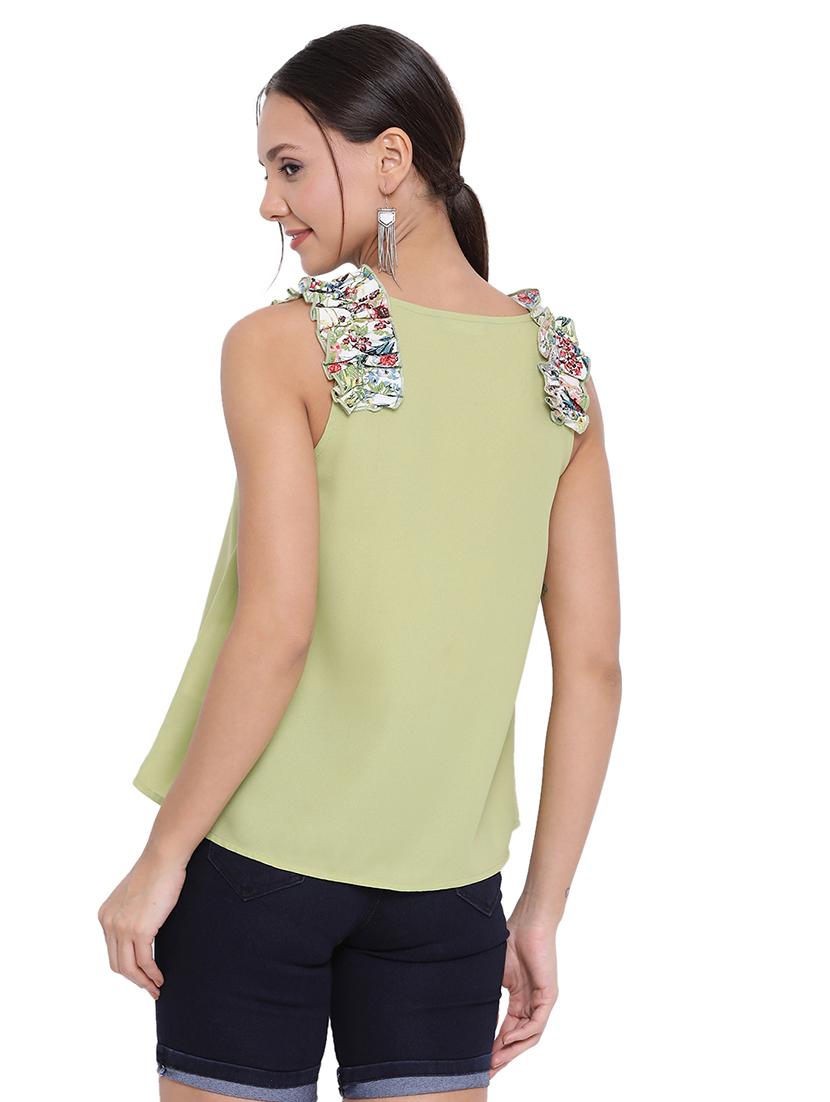 women's straight round neck top - 17843652 - Standard Image - 2