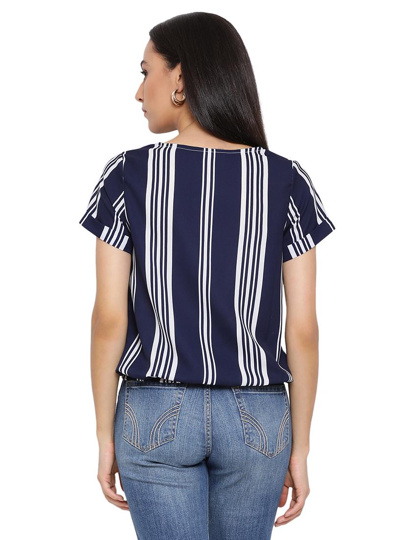 round neck striped top - 17843655 - Standard Image - 2