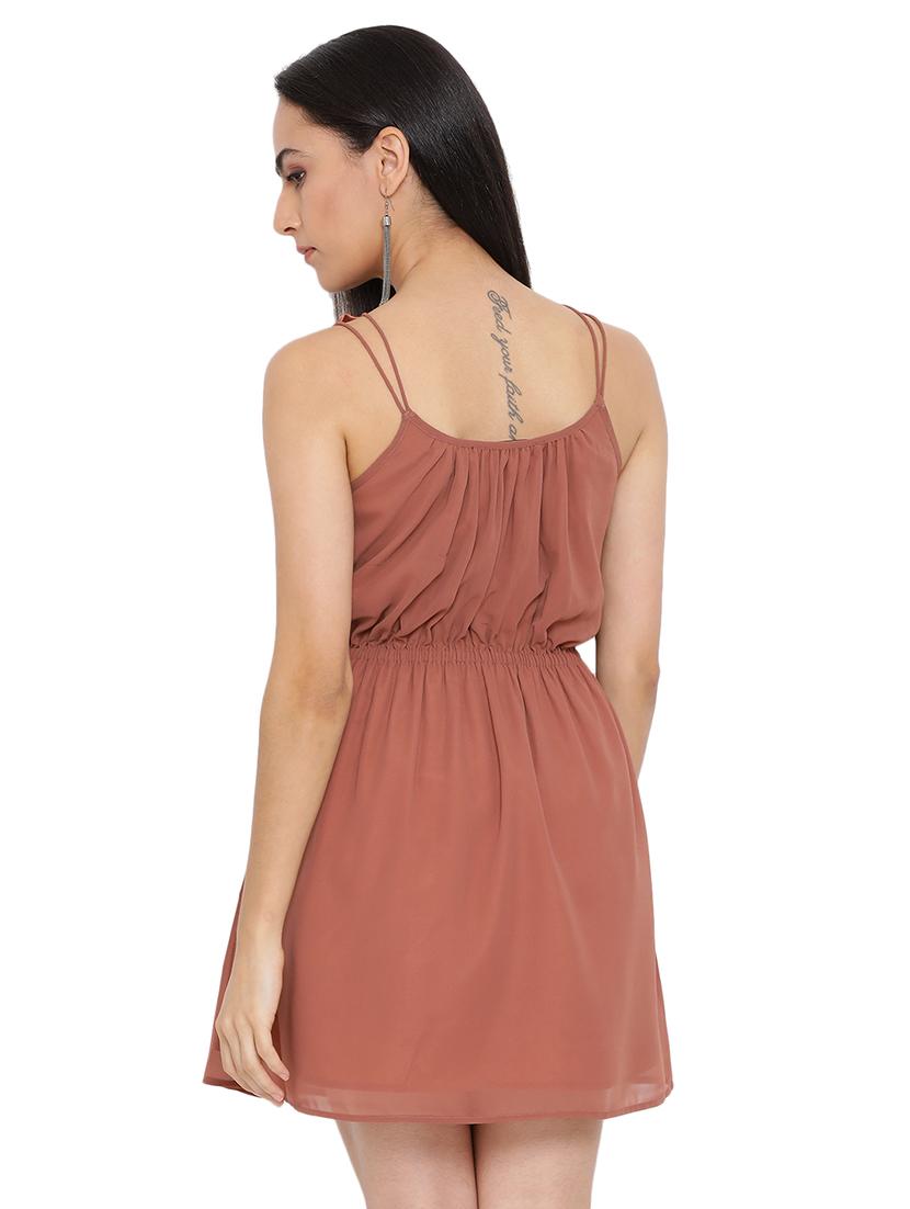 round neck embellished detail a-line dress - 17843661 - Standard Image - 2