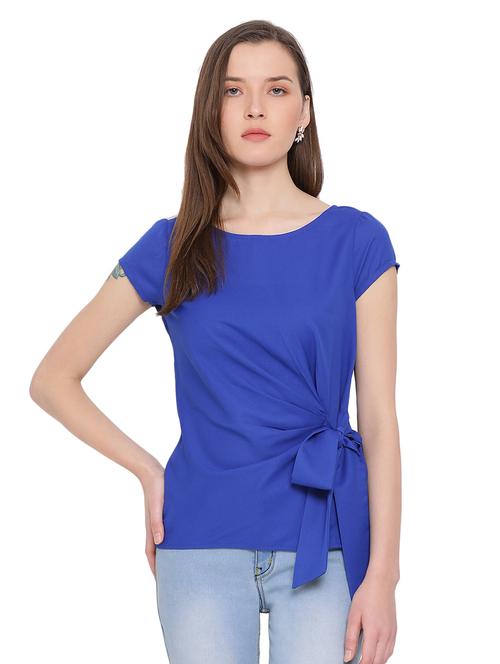 women's straight round neck top - 17843682 - Standard Image - 0
