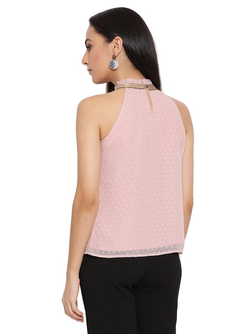 halter neck dobby top - 17843699 - Standard Image - 2