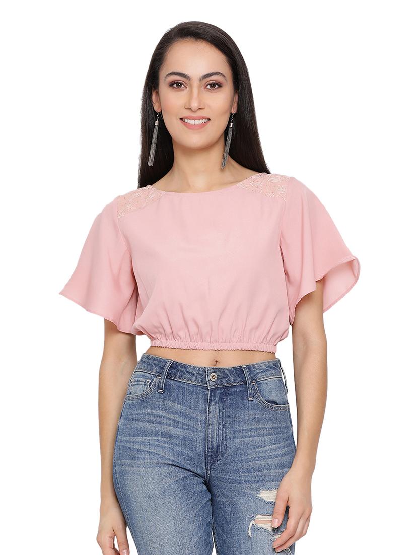 round neck crop  top - 17843700 -  Zoom Image - 0