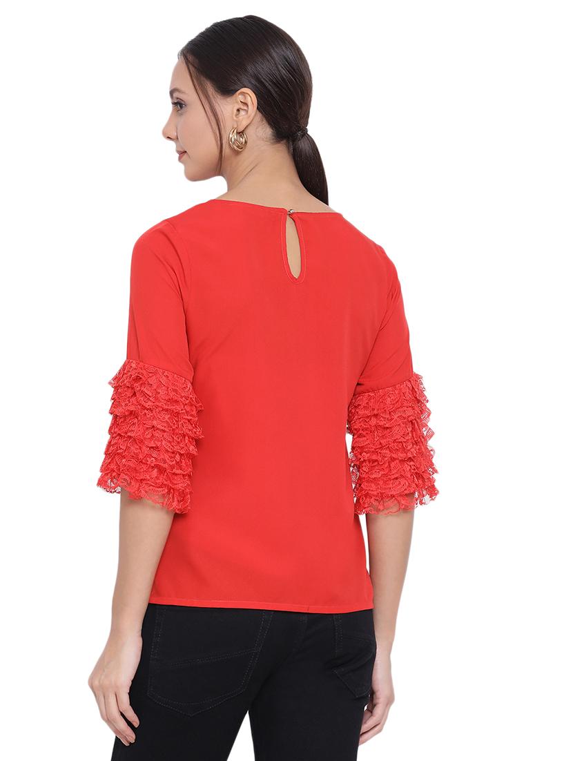 bell sleeved solid top - 17843703 - Standard Image - 2