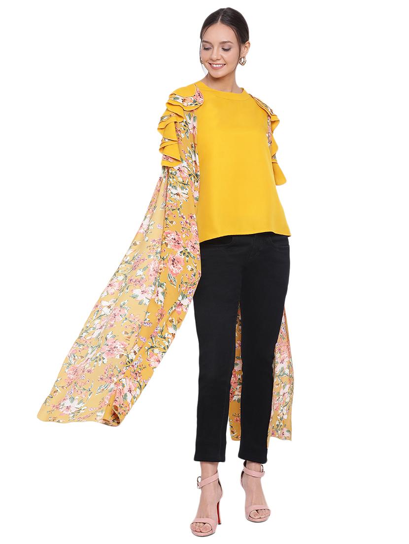 exaggerated sleeved round top - 17843708 -  Zoom Image - 0