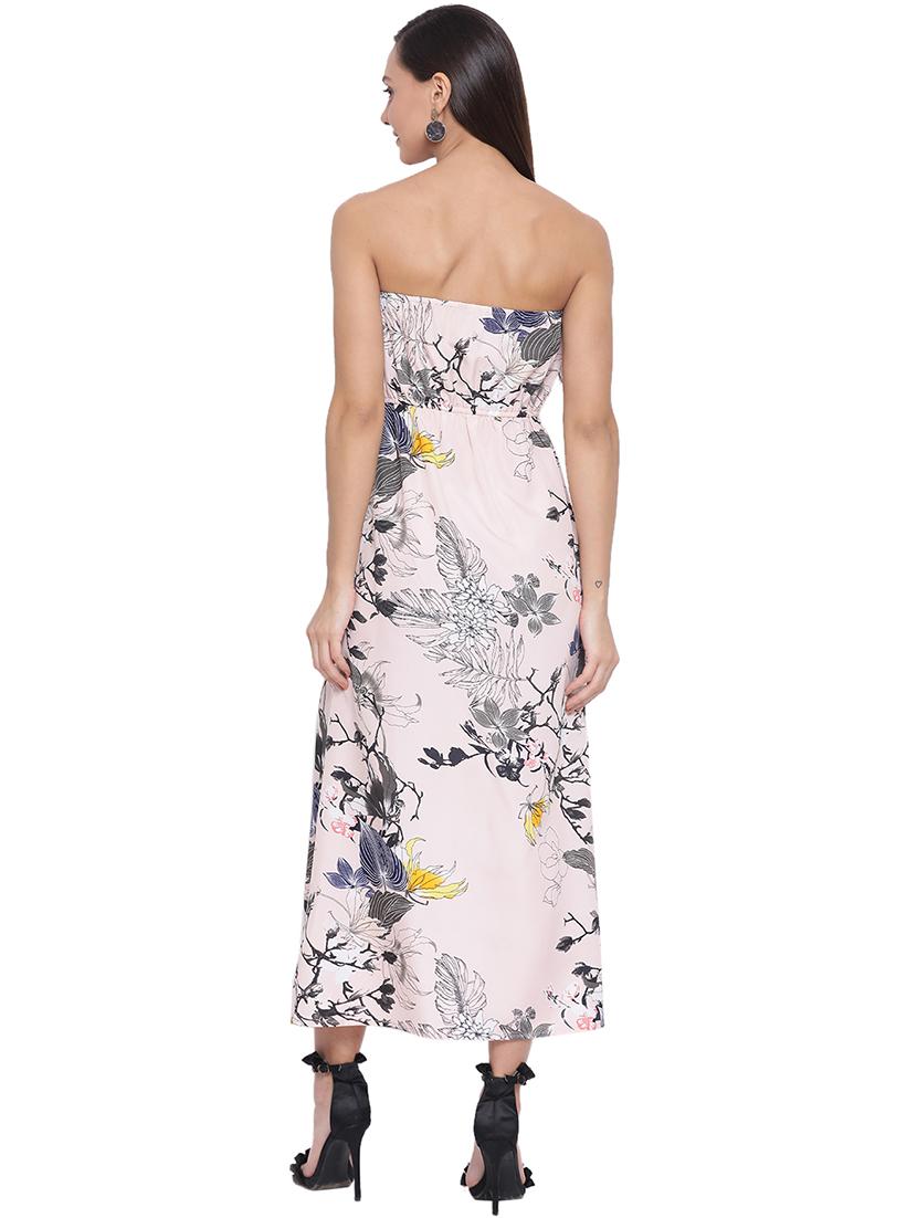 off shoulder floral high slit dress - 17843713 - Standard Image - 2