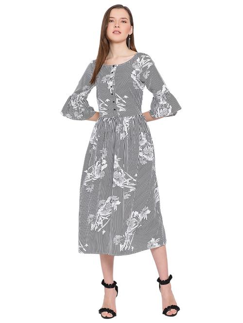 bell sleeved printed top - 17843716 -  Standard Image - 0