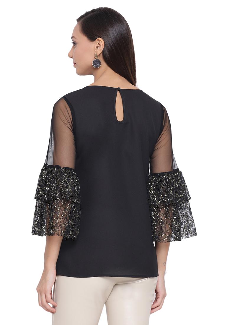 bell sleeved solid top - 17843718 - Standard Image - 2
