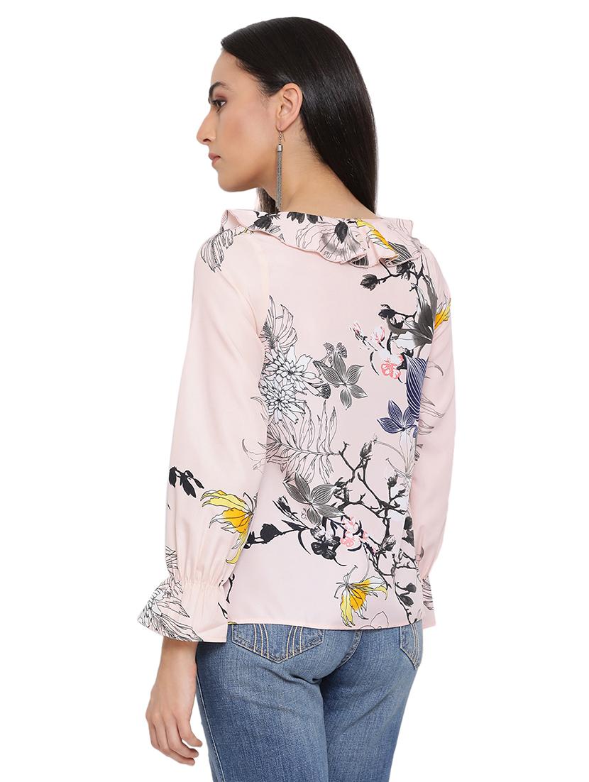 tie up neck floral top - 17843724 - Standard Image - 2