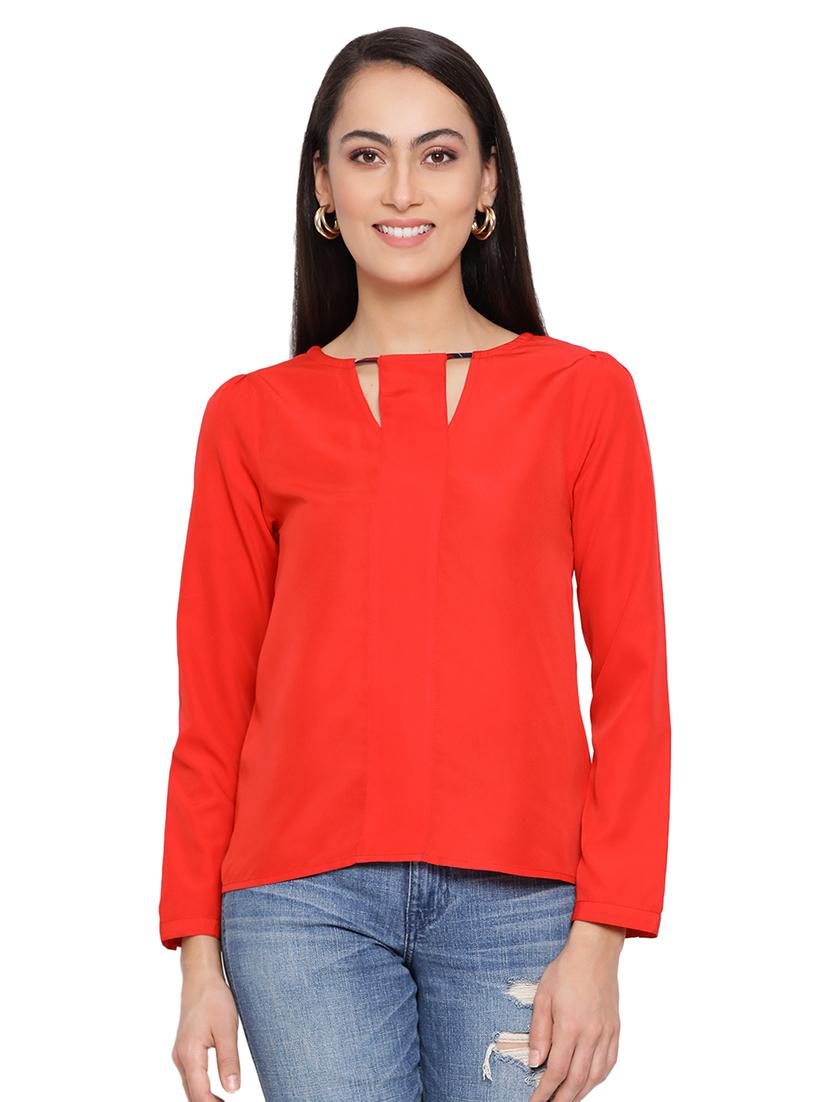key hole neck solid top - 17843726 - Zoom Image - 0