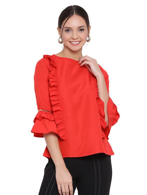 bell sleeved solid top - 17843728 -  Standard Image - 0