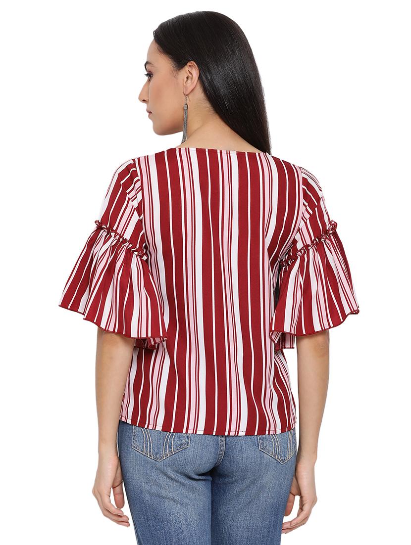 women's straight round neck top - 17843732 - Standard Image - 2