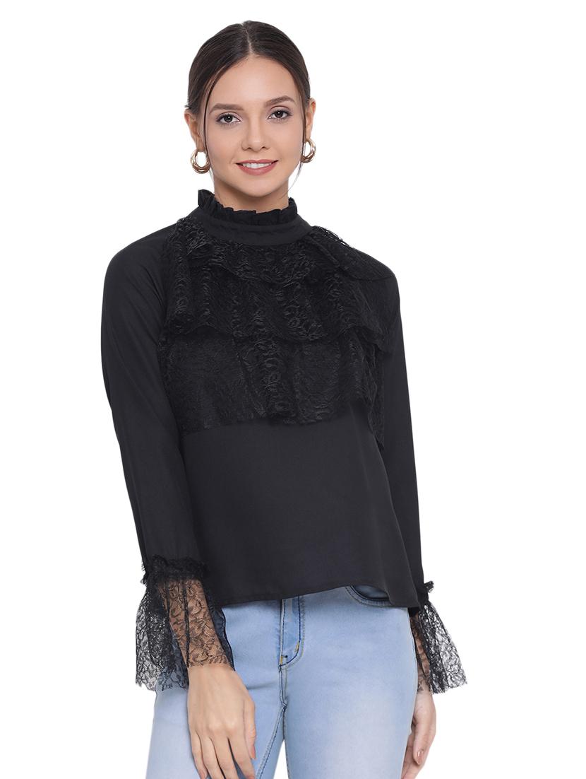 bell sleeved laced top - 17843742 - Zoom Image - 0