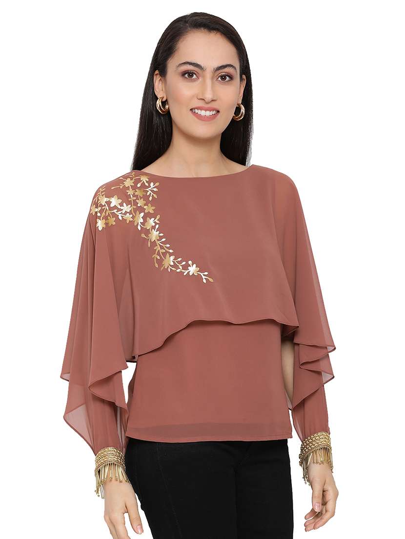 embellished detail cape  top - 17843744 -  Zoom Image - 0