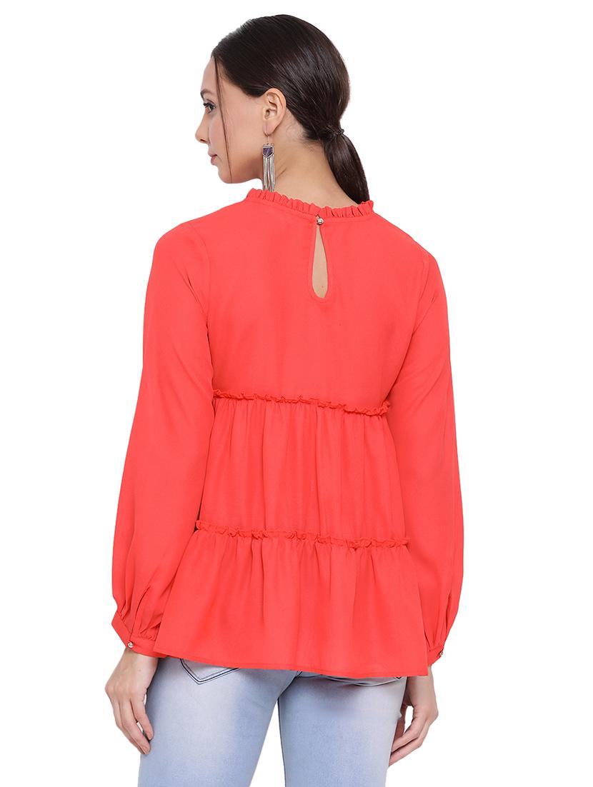round neck tiered top - 17843745 - Standard Image - 2