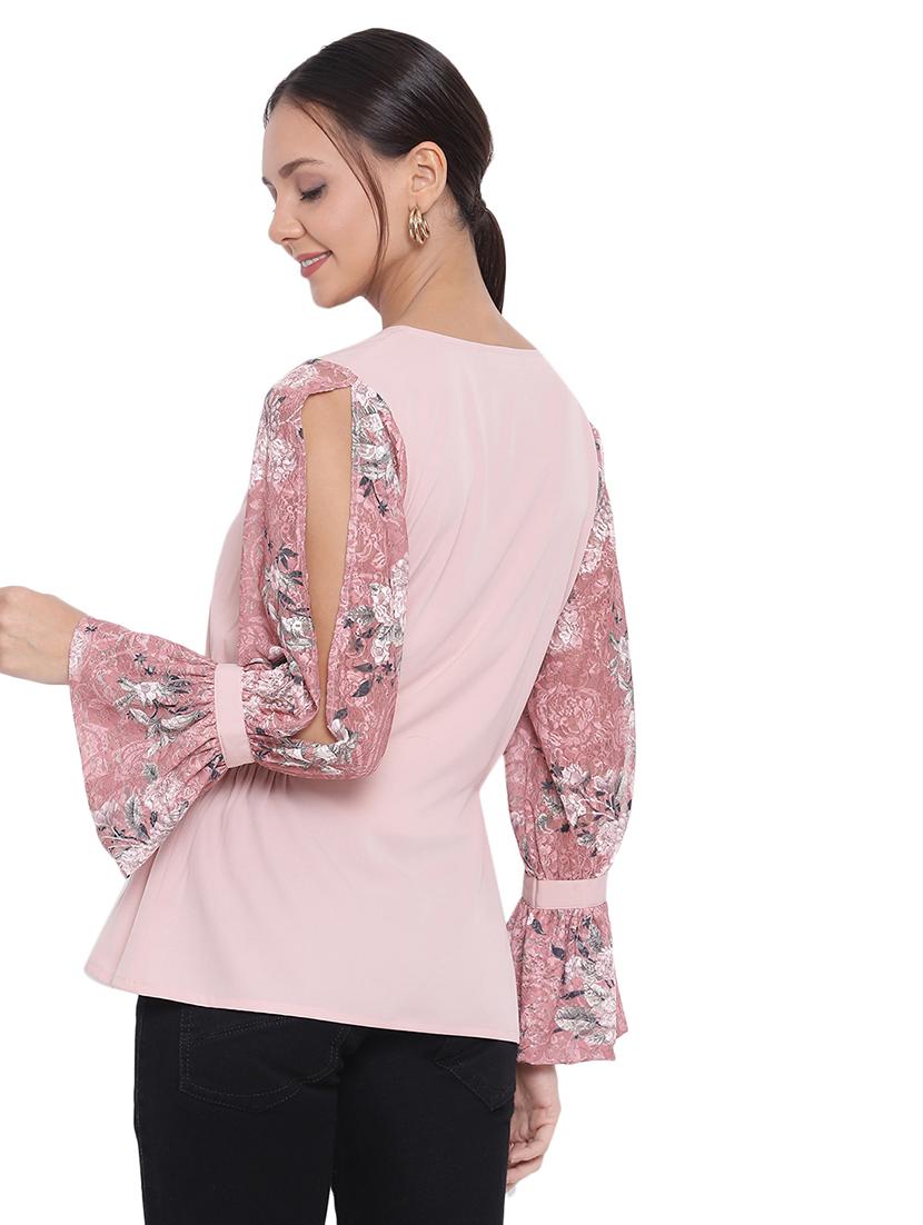 floral bell sleeved top - 17843747 - Standard Image - 2