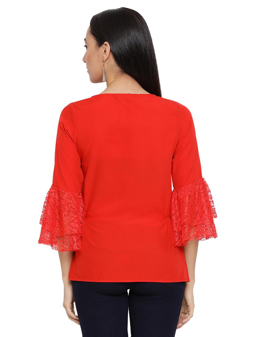 bell sleeved solid top - 17843751 - Standard Image - 2