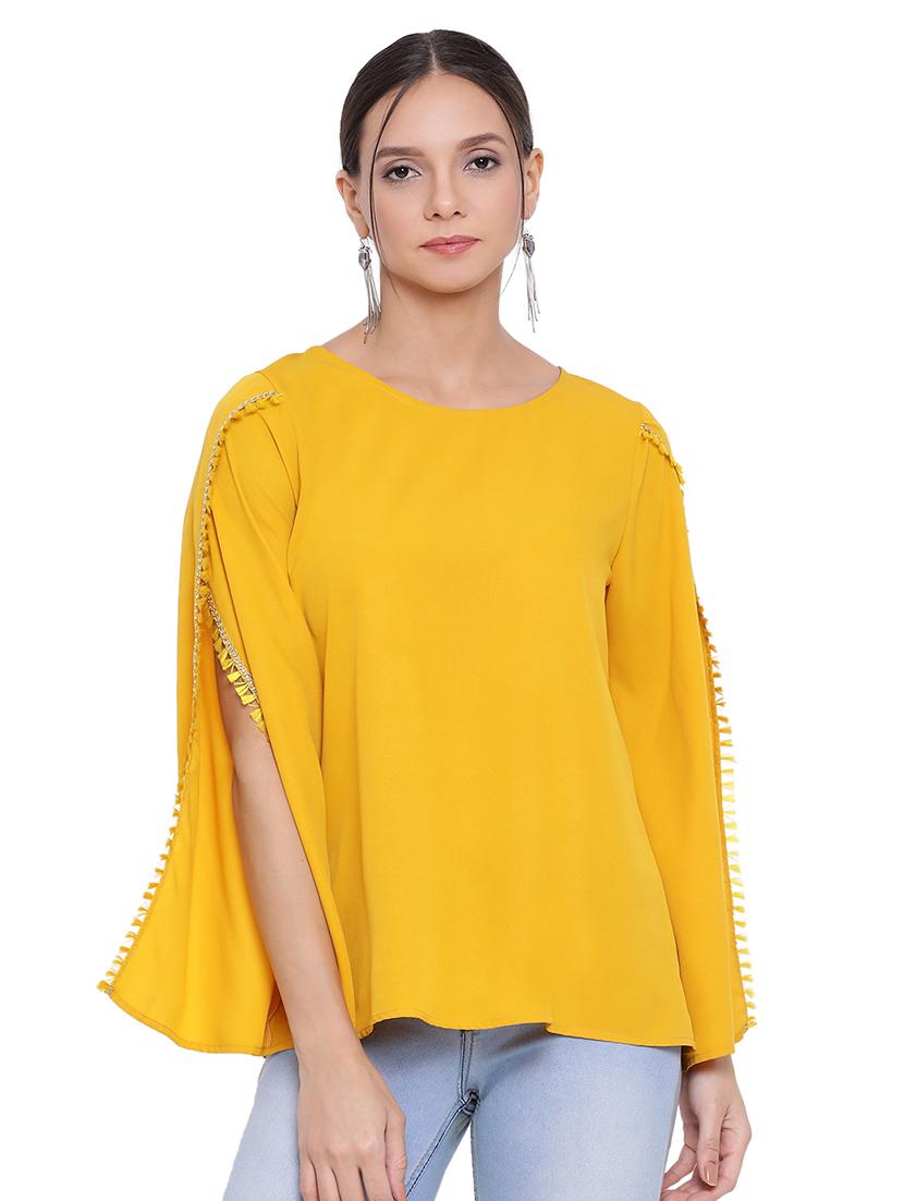 bell sleeved solid top  - 17843753 -  Zoom Image - 0