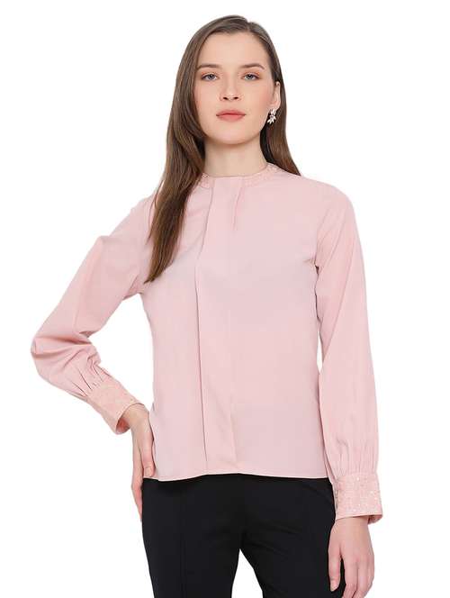 women's straight mock neck top - 17843766 - Standard Image - 0