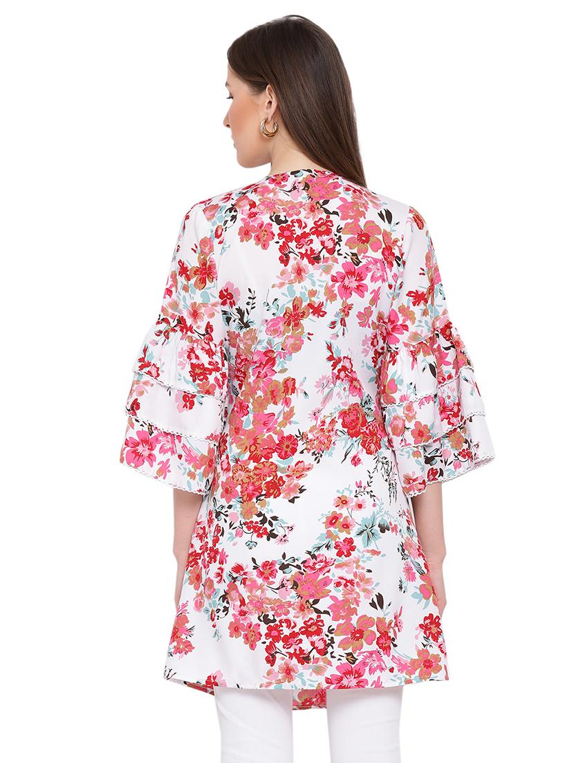 bell sleeved floral tunic - 17843770 - Standard Image - 2
