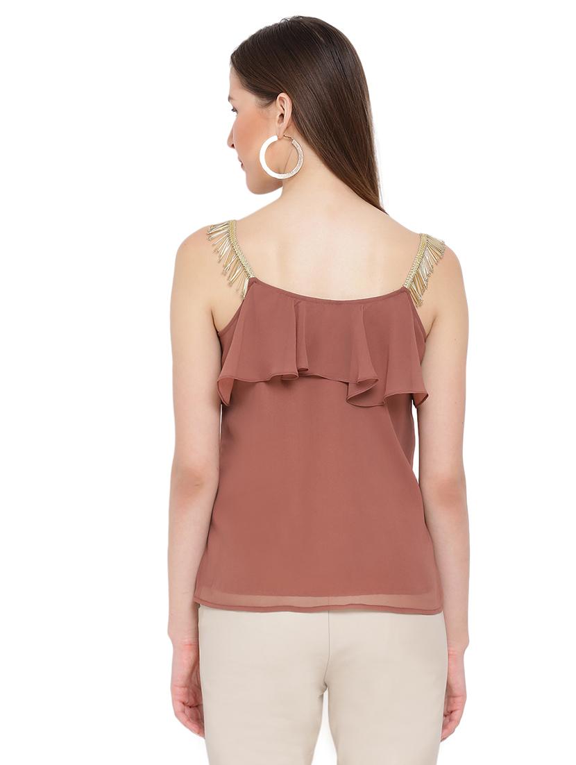 women's layered shoulder strap top - 17843784 - Standard Image - 2