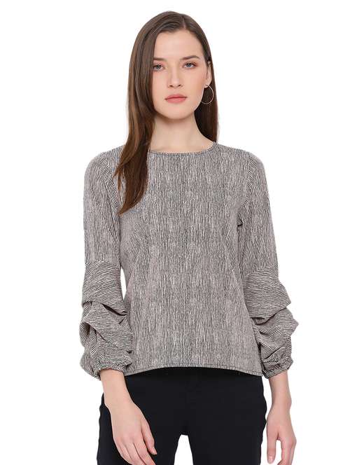 bell sleeved striped top  - 17843787 -  Standard Image - 0