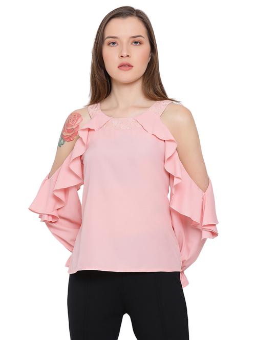 cold shoulder solid top  - 17843794 -  Standard Image - 0