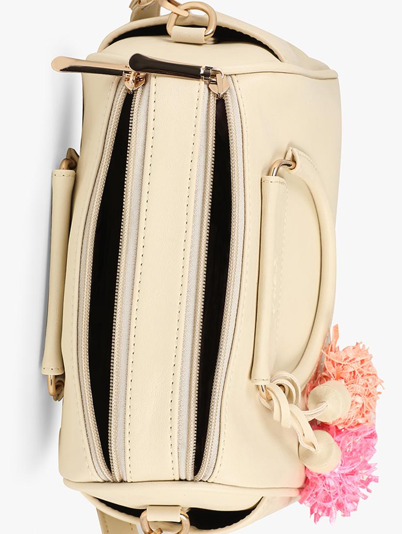 cream leatherette (pu) handbag - 17844868 - Standard Image - 2