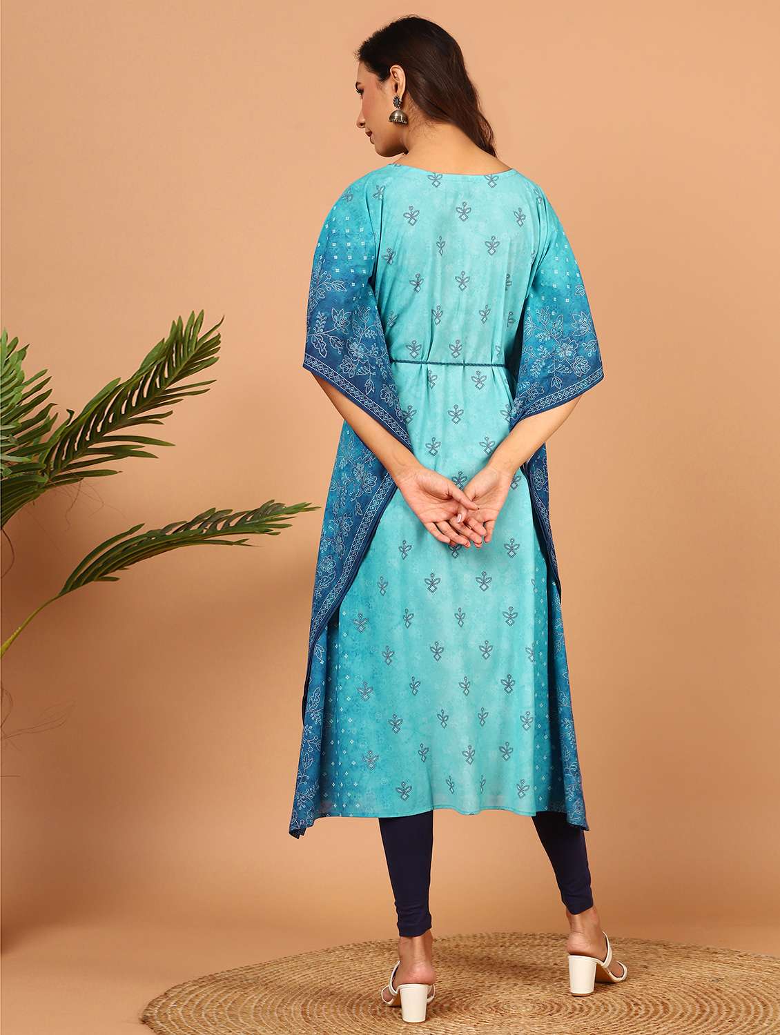 bandhani kaftan kurta - 17845044 - Standard Image - 2