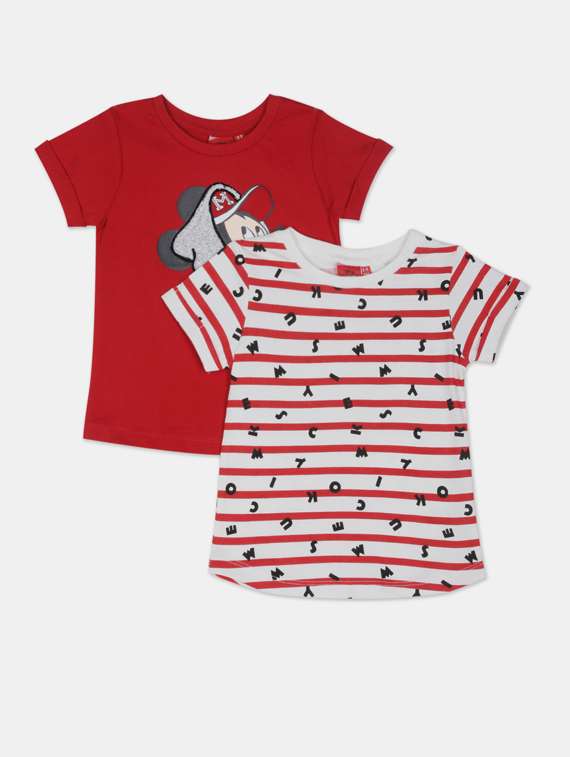 set of 2 printed tee