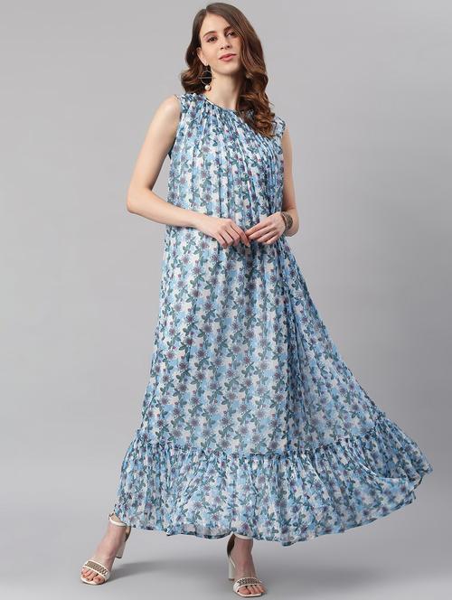 women's tiered dress animal print dress - 17845929 - Standard Image - 0