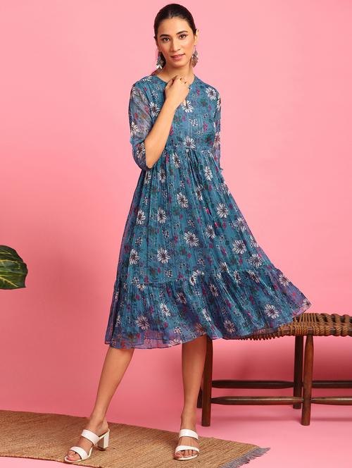 women's tiered dress floral dress - 17845930 -  Standard Image - 0
