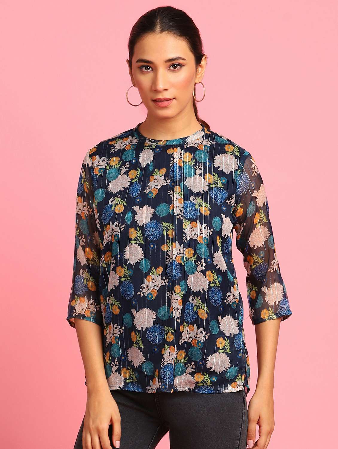 Women's Straight Round Neck Top