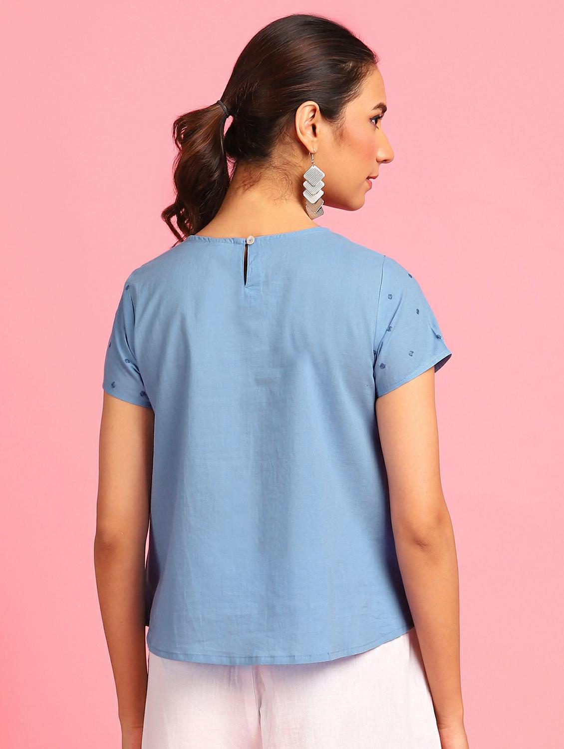 women's a line round neck top - 17846656 - Standard Image - 2