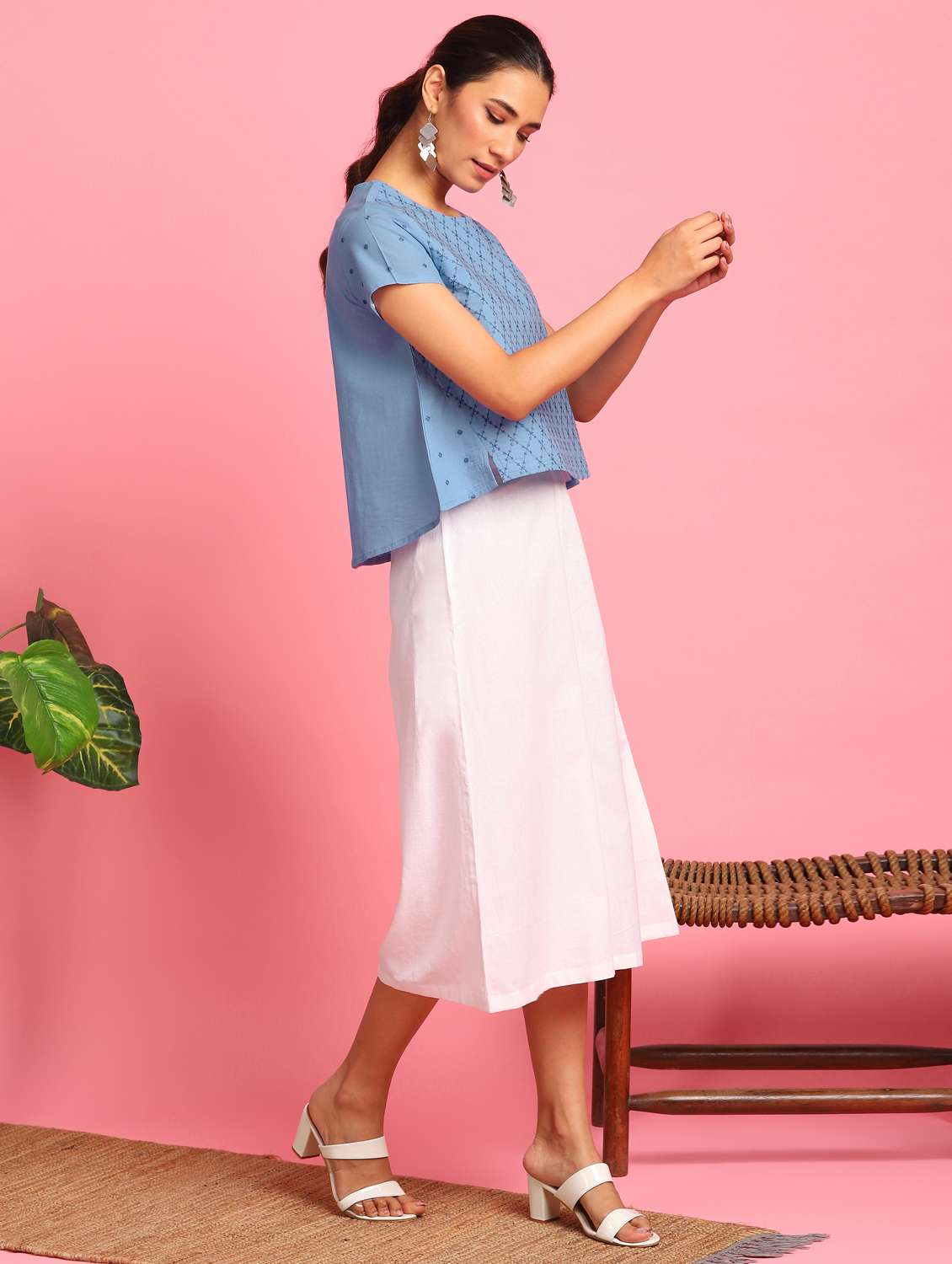 Women's A Line Round Neck Top