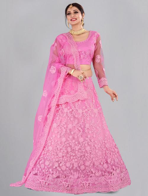 embroidered flared lehenga - 17850570 -  Standard Image - 0