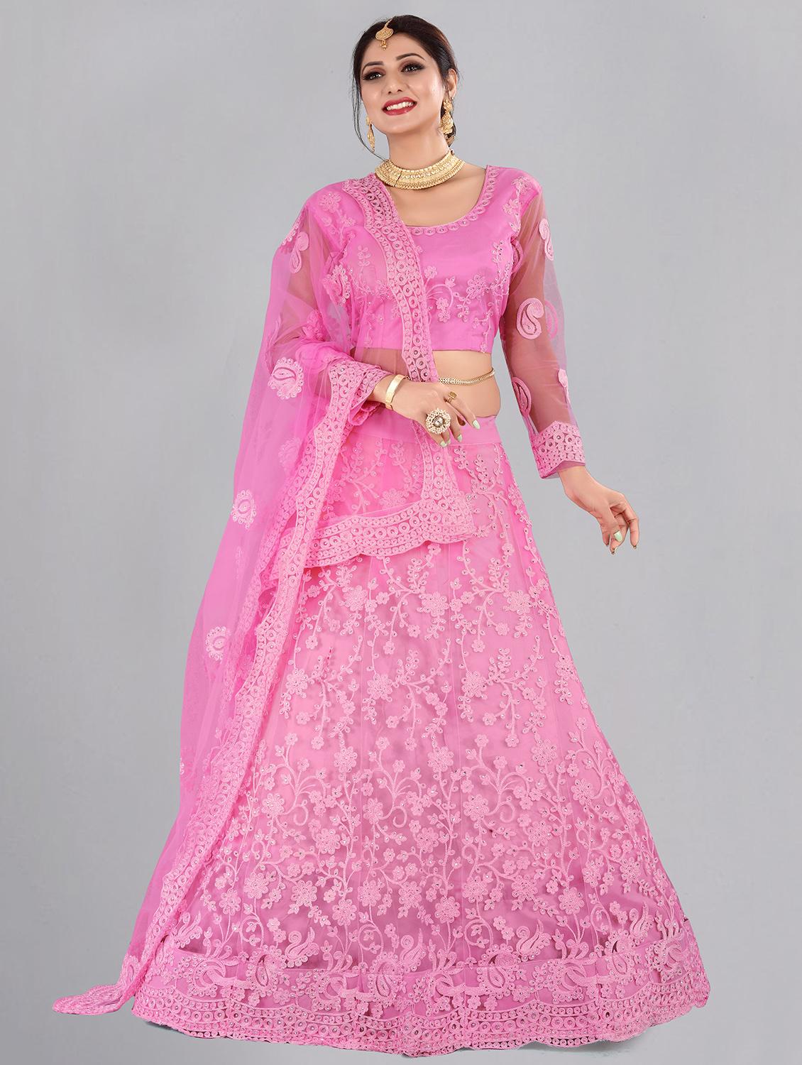 embroidered flared lehenga - 17850570 -  Zoom Image - 0