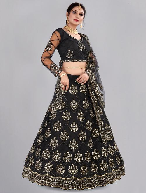 floral flared lehenga - 17850571 -  Standard Image - 0