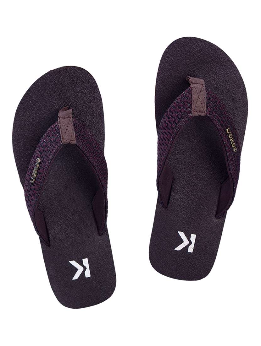 brown toe separator flip flop