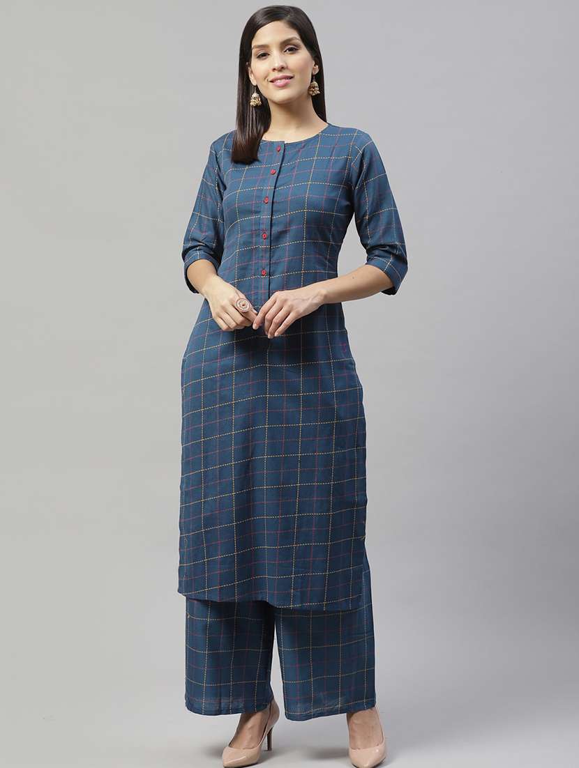 checkered kurta palazzo set
