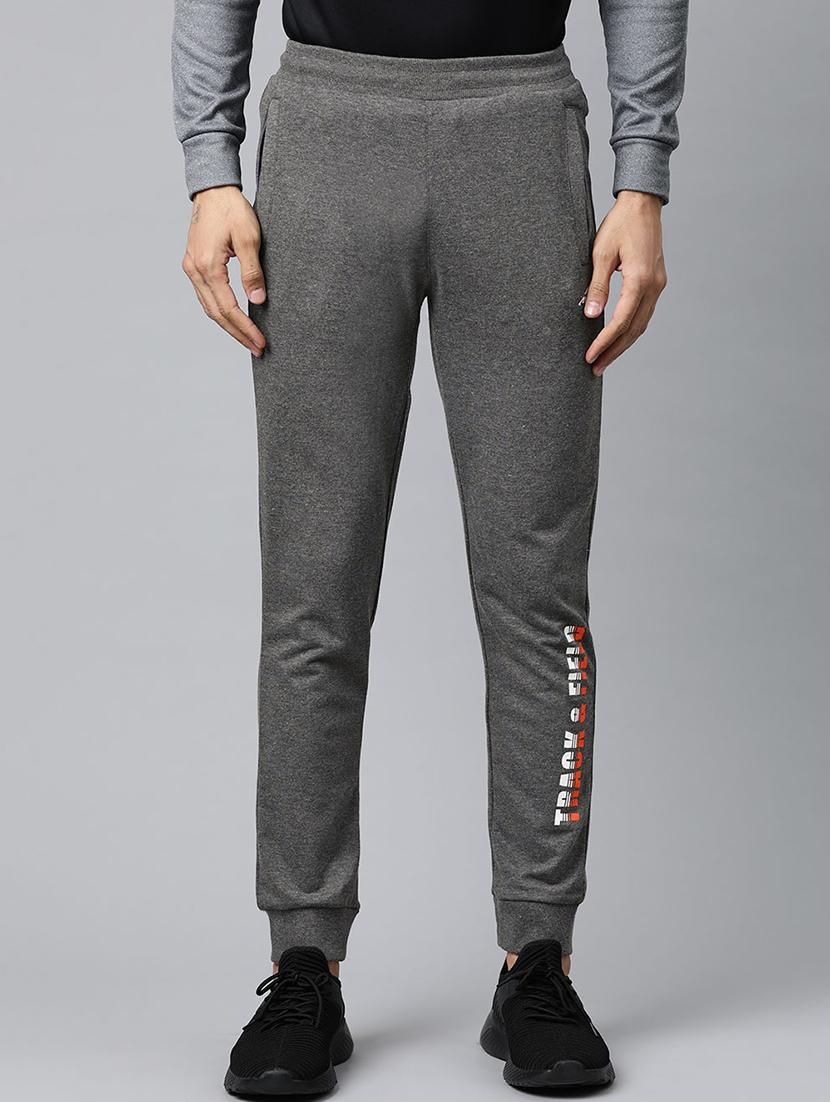 grey printed full length track pant - 17855648 -  Zoom Image - 0