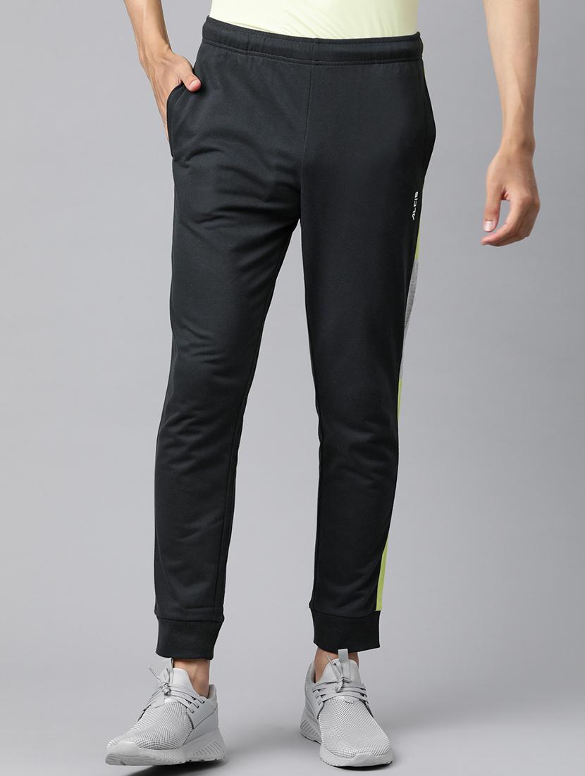 grey side taped full length track pant