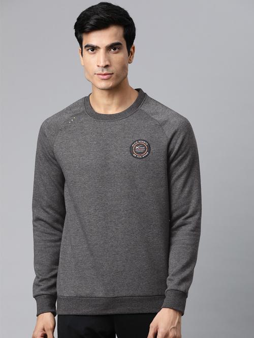 grey solid raglan sweatshirt - 17855663 -  Standard Image - 0