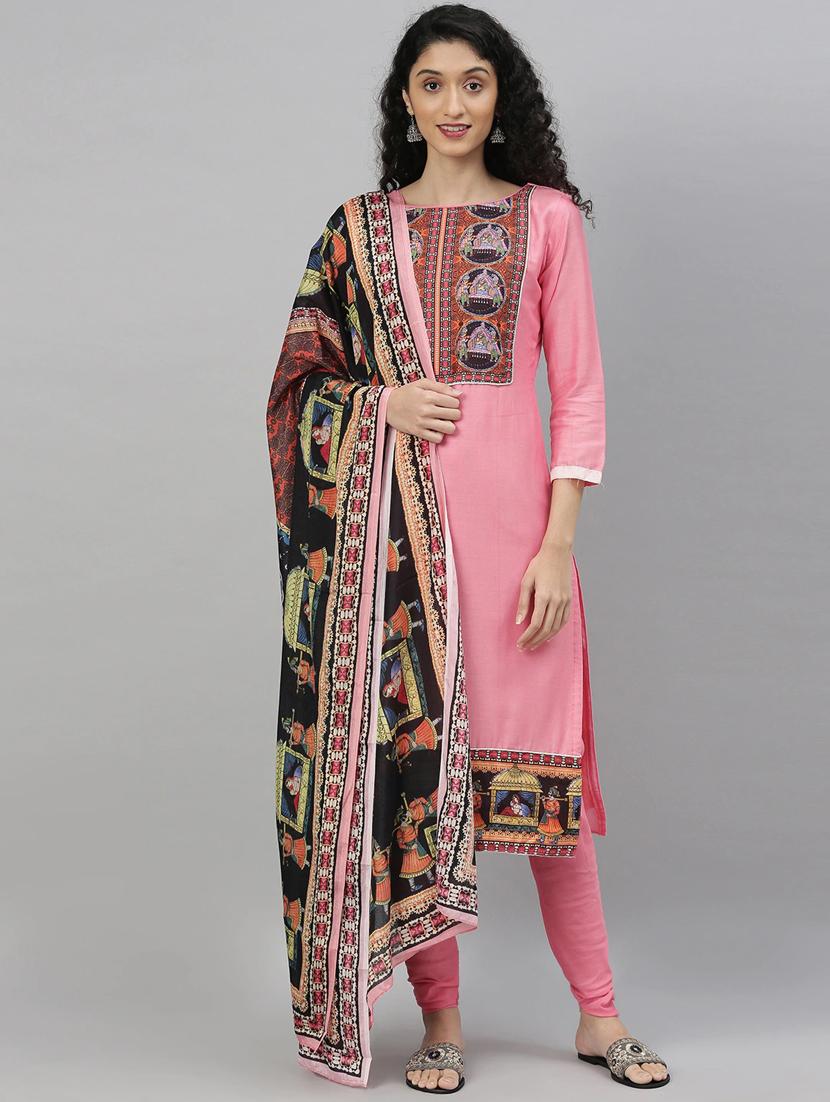 printed semi-stitched suit