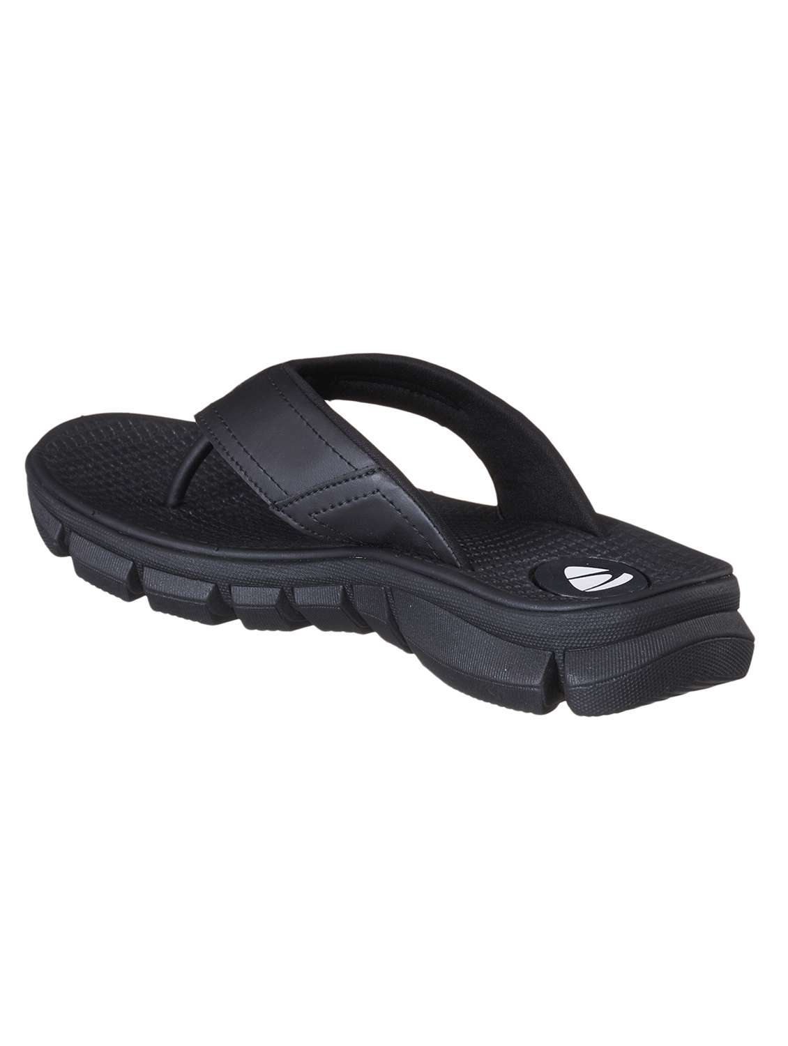 black pu toe separator flip flops - 17856914 -  Standard Image - 2