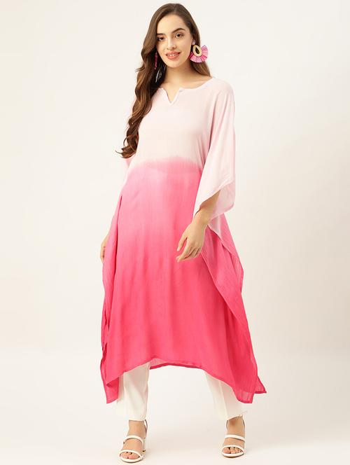 women ombre print kaftan kurta - 17859354 - Standard Image - 0