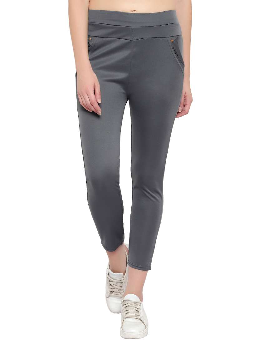 mid rise solid flat front trouser