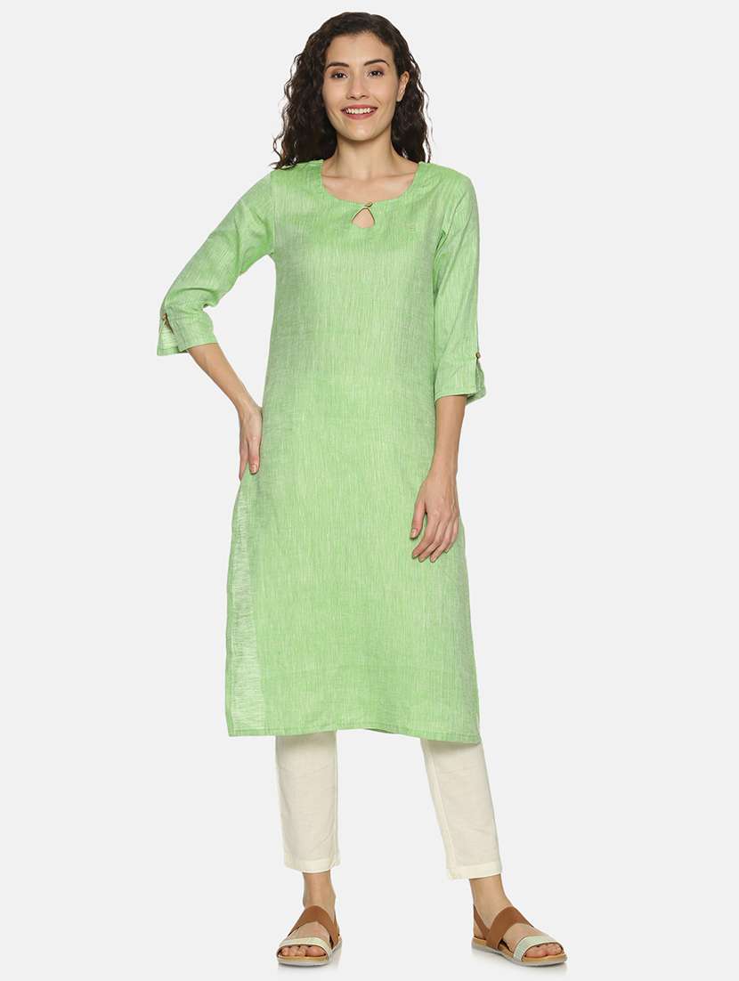 solid straight kurta