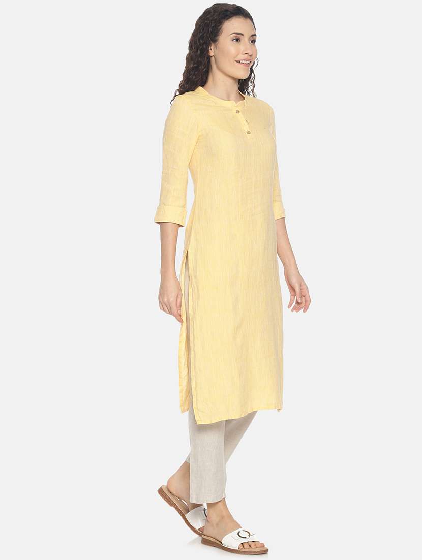 solid straight kurta - 17860572 - Standard Image - 2